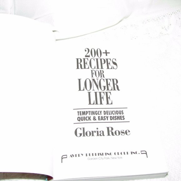 Cookbook 200+ RECIPES FOR LONGER LIFE 1994 Used Book Cooking - Picture 4 of 5